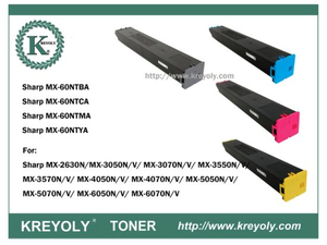 Toner de couleur MX-60 pour Sharp MX-M2630 / 3050/3070/3550/2570/4550/5050/5070/6050 / 6070N