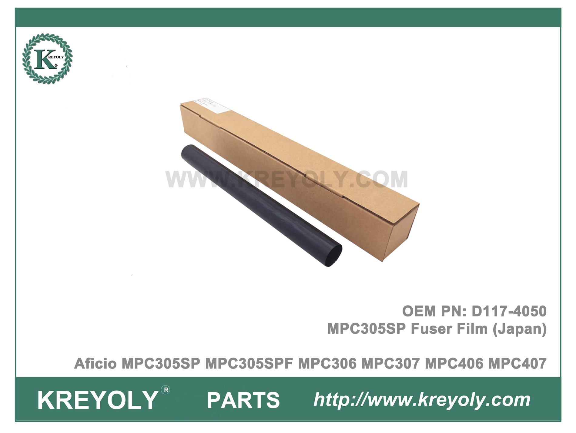 D117-4050 MPC305 Film de fixation pour unité de fusion Rioch Aficio MPC305SP MPC305SPF MPC306 MPC307 MPC406 MPC407