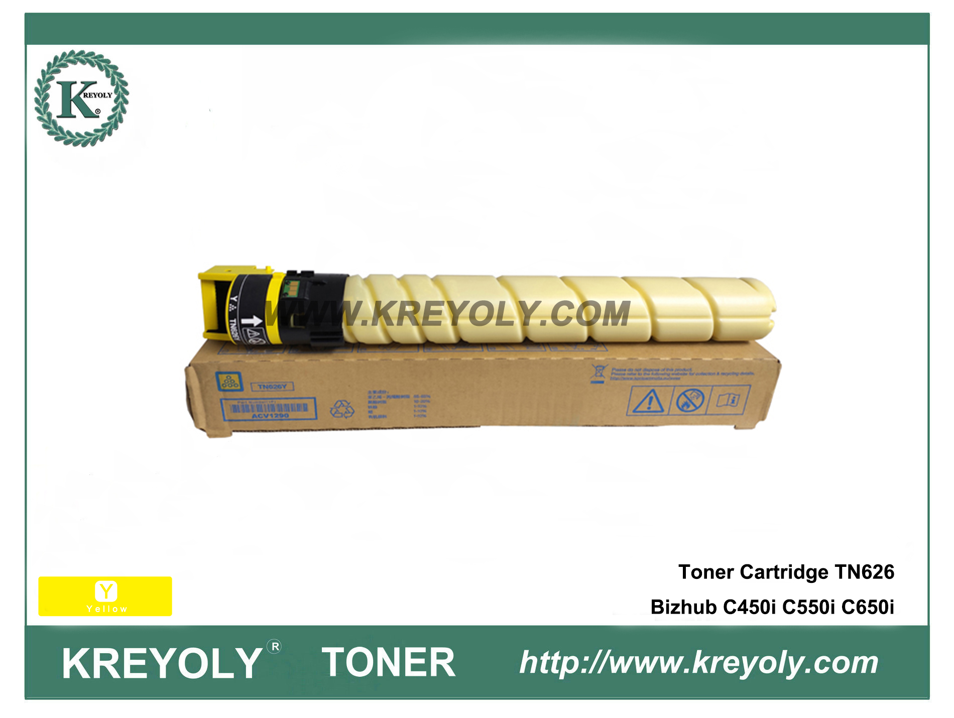 Cartouche de toner TN626 pour Konica Minolta BizHub C450i C550i C650i